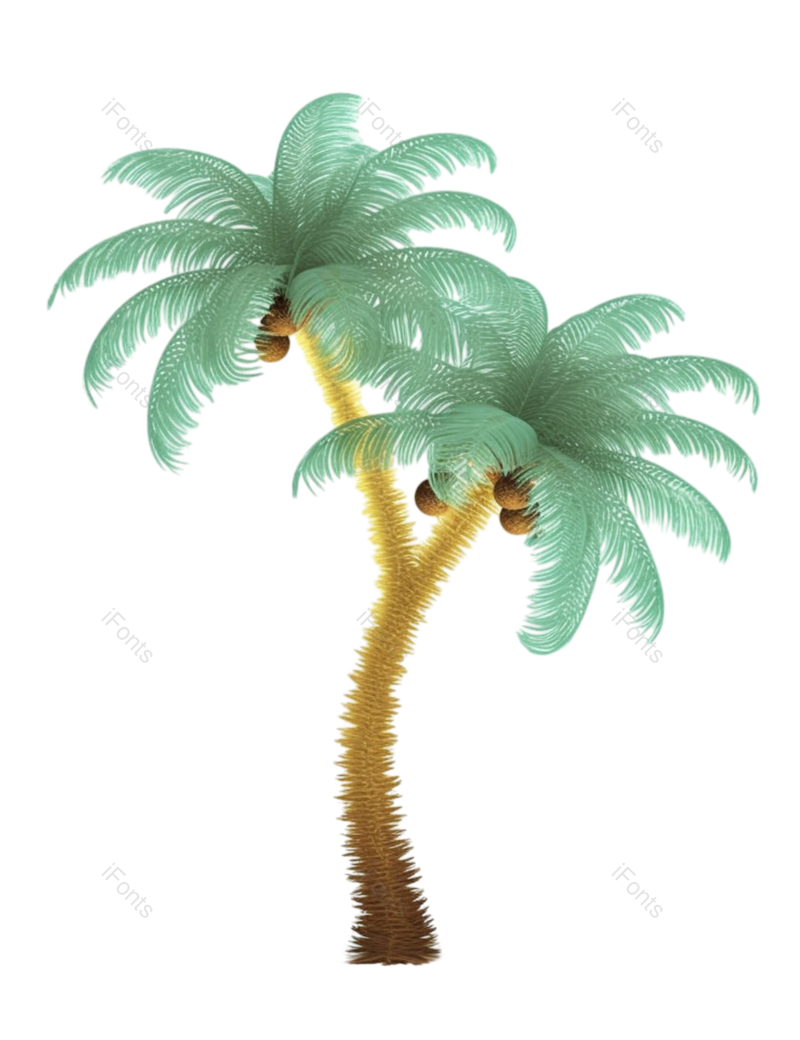 装饰图片,元素元素,树叶PNG,椰子免抠素材